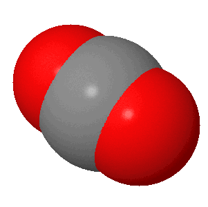Spacefill structure of CO2