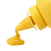 Pouring mustard
