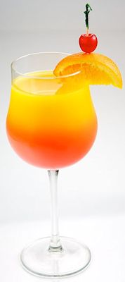 A Tequila Sunrise cocktail