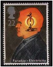Faraday on a stamp