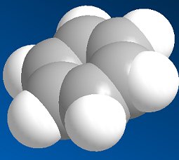 Spacefill model of benzene