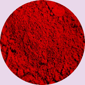 The lustrous red pigment