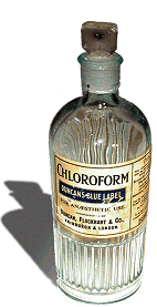 A bottle of chloroform - image taken from: http://www.chloroform.co.uk/chloroform.gif