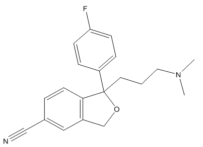 Structure of citalopram - click for 3D VRML structure