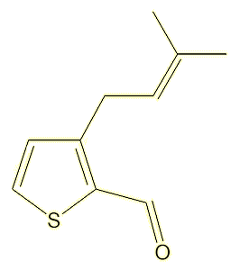 3-(3-methylbut-2-en-1-yl)-2-thiophenecarbaldehyde