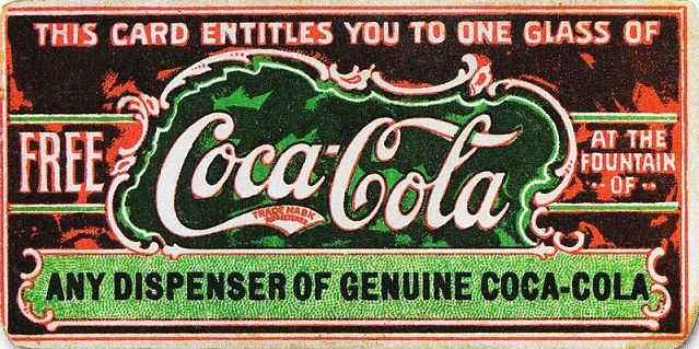Old advert for Coca Cola