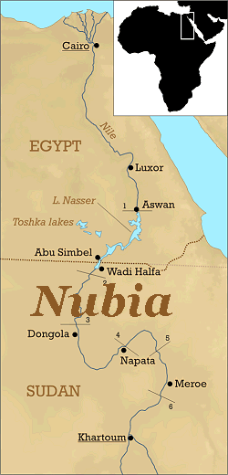 Map of Nubia