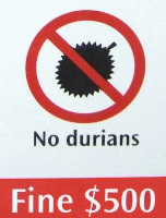 No Durians poster