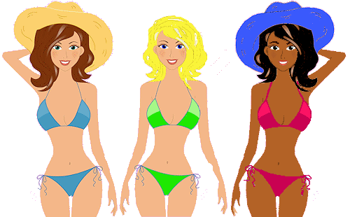 Girls in bikinis