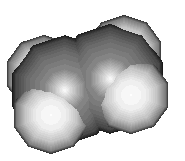 Ethene spacefill structure