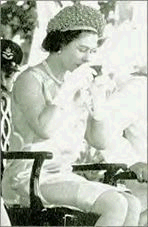 The Queen drinking kava