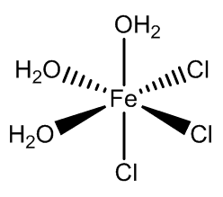 fac-FeCl3(H2O)3 structure