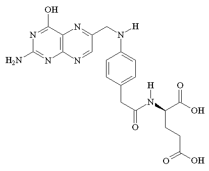 Folic acid structure - click for 3D structure