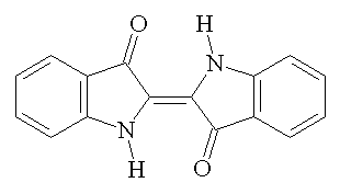 indigotin structure - click for 3D VRML structure