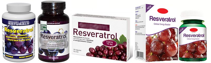 Various resveratrol supplements