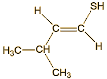 (E)-3-methyl-1-
butene-1-thiol