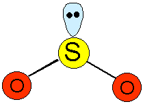 SO2 - V-shaped molecule