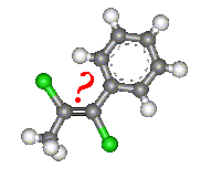 A molecule with a geometric isomer which can't be classified as cis or trans