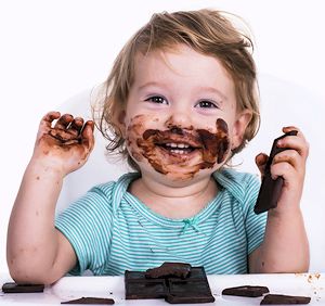 Chocolate-covered child