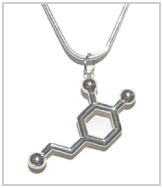 A 'dopamine' necklace from The Molecule Store