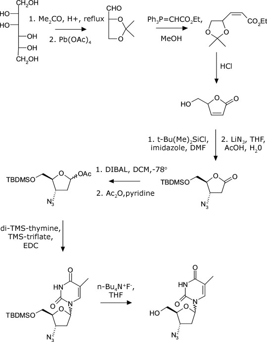AZT synthesis