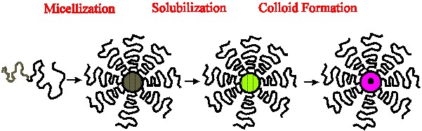 Colloid formation. This image was copied from http://terra.mpikg-golm.mpg.de/foerster/colloids.html without permission.