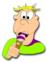 guy eating ice cream!