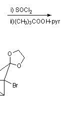 The first occurance of a Hunsdiecker decarboxylation, firstly substitutes the caroxylic acid group and then removes it.