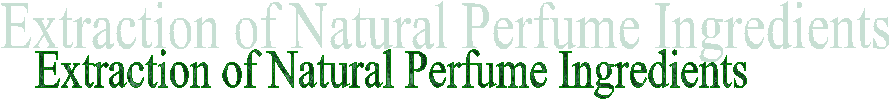 Extraction of Natural Perfume Ingredients