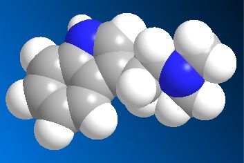 Spacefill diagram of DMT