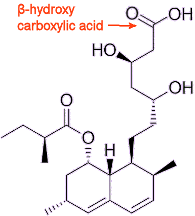 beta-hydroxy acid form of lovastatin