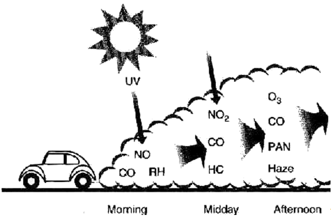 Car exhausts causing PAN (from:http://atoc.colorado.edu/~toohey/A3500L14.html)