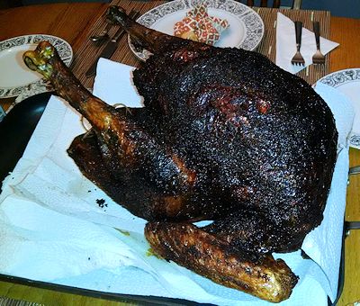 A burnt turkey
