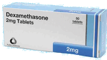 Box of dexamethasone tablets