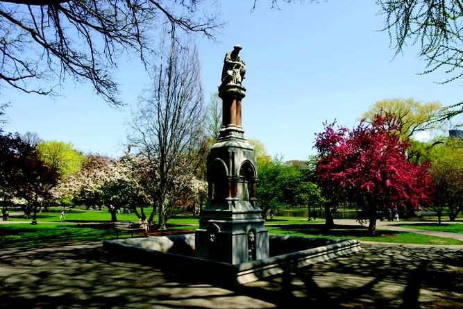 The 'ether monument' in Boston Public Garden