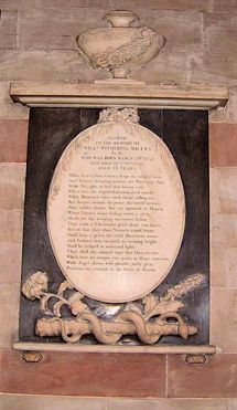 Withering's memorial plaque