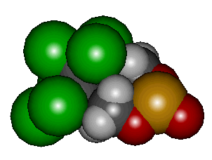 Endosulfan - spacefill