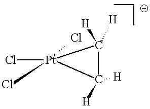 The structure of Zeise's salt - click for 3D structure