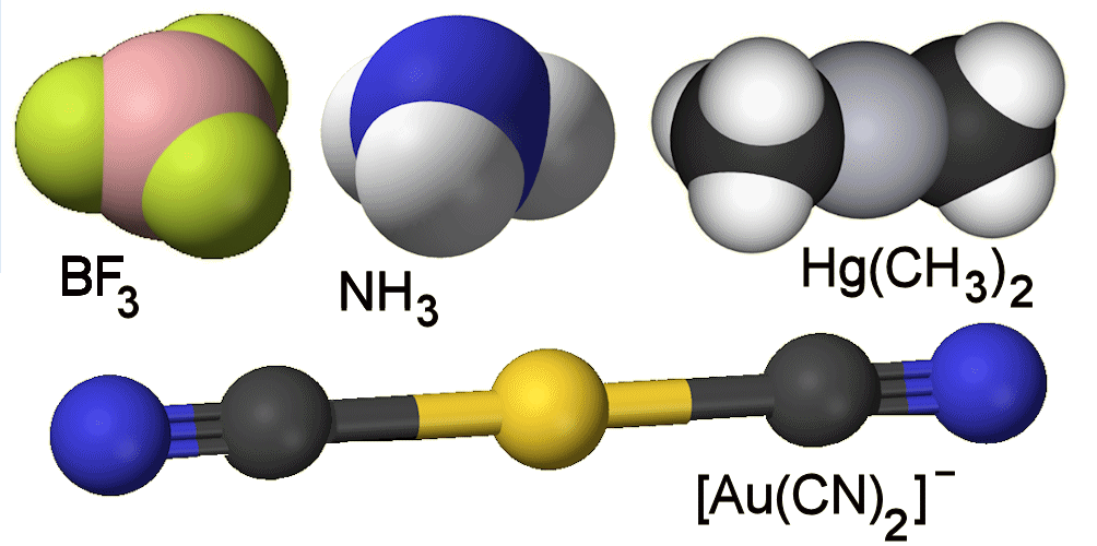 Various species with low coordination numbers