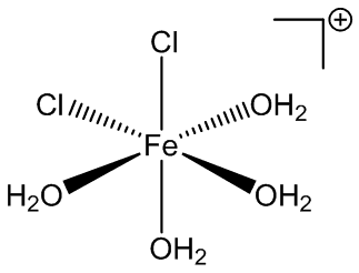 cis-FeCl2(H2O)4 structure