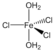 trans-FeCl3(H2O)2 structure