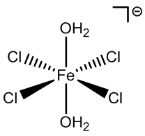 FeCl4(H2O)2 structure