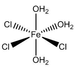 mer-FeCl3(H2O)3 structure