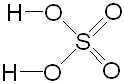 Structure of H2SO4 - click for 3D structure