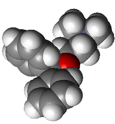 Benadryl space fill structure - click for 3D structure
