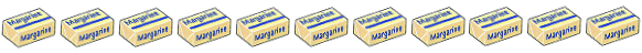 Line of margarine