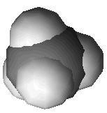 Spacefill of methane -click for 3d structure