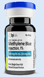 Bottle of methylene blue