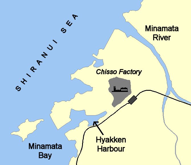 Map of Minamata bay