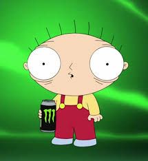 Stewie from Family Guy, wide awake